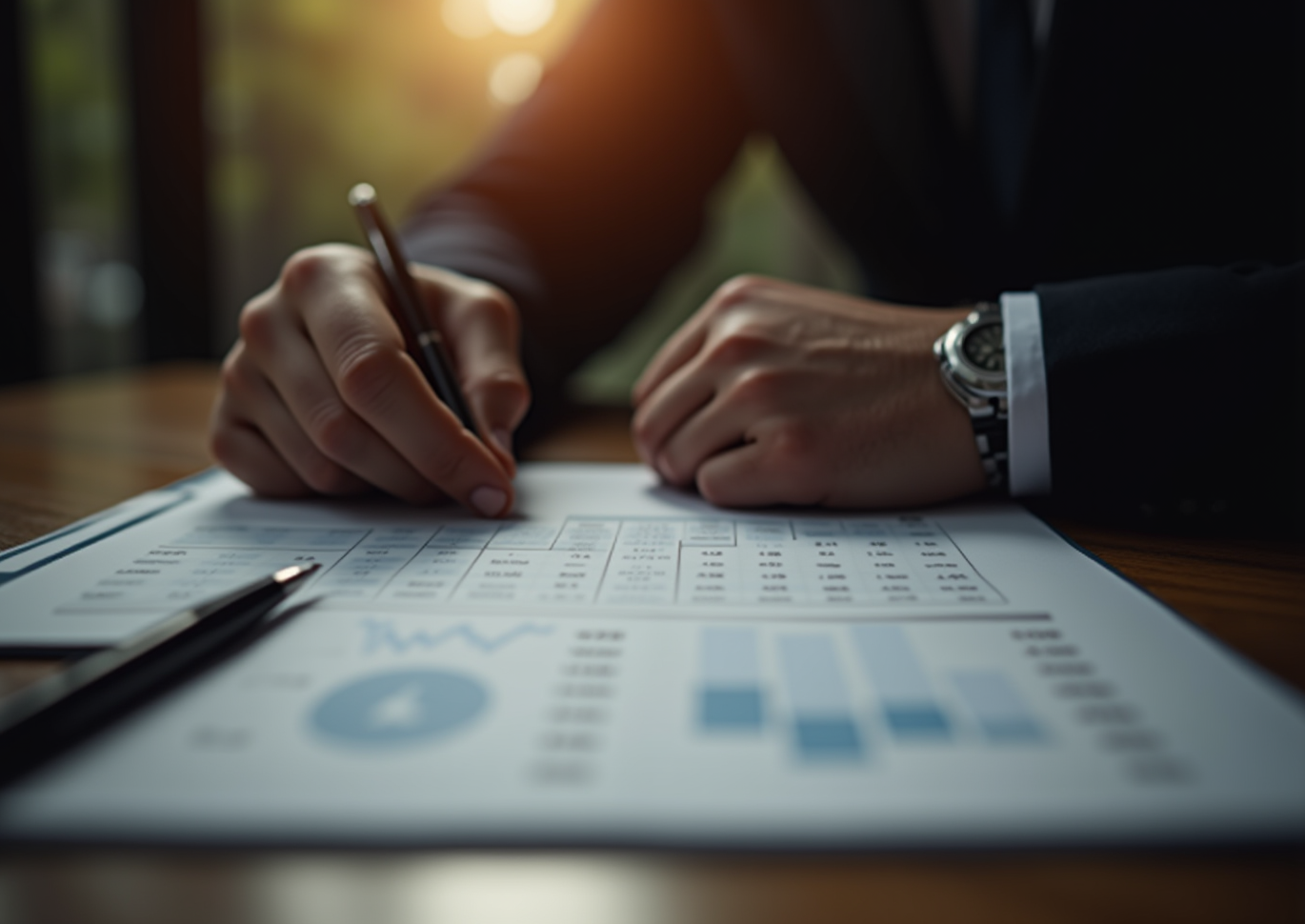 Michael M. Dutkowski, SRTP, reviewing tax documents and financial statements during a client consultation